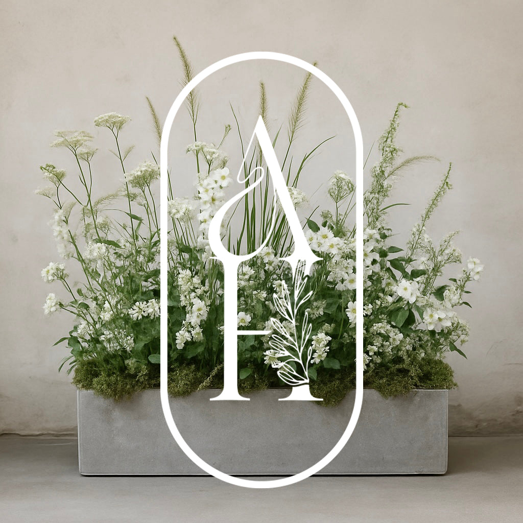 Concrete Trough Handmade Silk Wild Flower Box