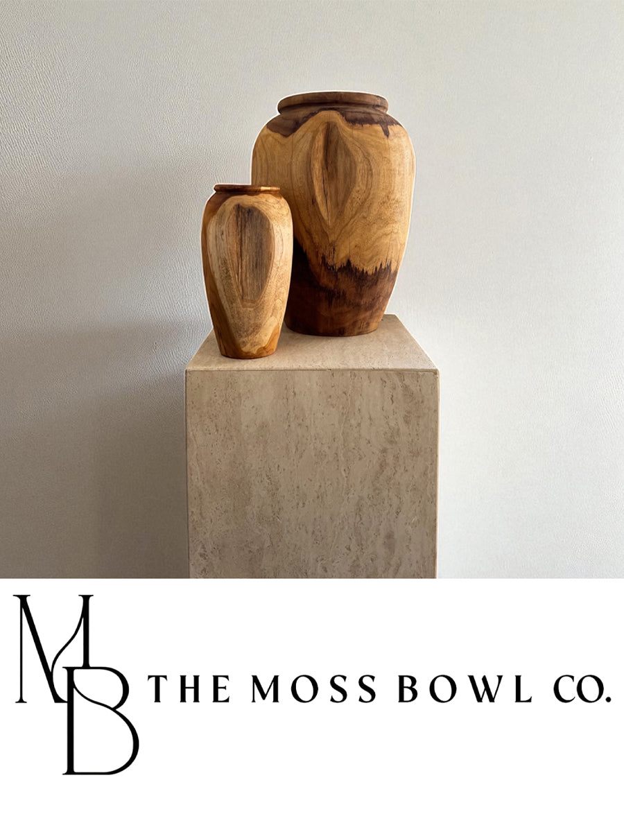 Wabi-Sabi Hand Carved Vase Duo